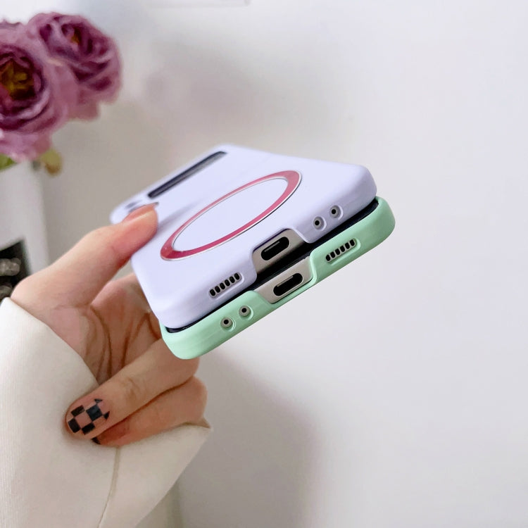For Samsung Galaxy Z Flip4 Skin Feel MagSafe Magnetic Phone Case(White)