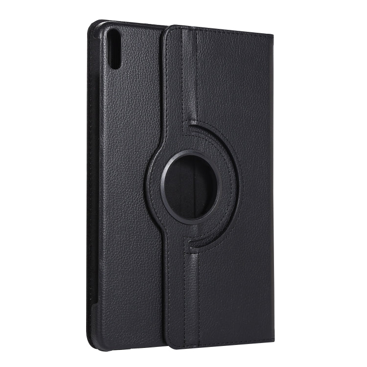 For Huawei Matepad 10.4 Litchi Texture Horizontal Flip 360 Degrees Rotation Leather Case with Holder(Black)
