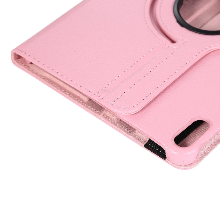 For Huawei Matepad 10.4 Litchi Texture Horizontal Flip 360 Degrees Rotation Leather Case with Holder(Black)