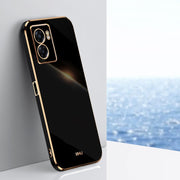 For OPPO A57 XINLI Straight Edge 6D Electroplate TPU Phone Case(Black)