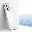 For OPPO Find X5 XINLI Straight Edge 6D Electroplate TPU Phone Case(White) - OPPO Cases by PMC TechLife | Online Shopping South Africa | PMC TechLife | Buy Now Pay Later Mobicred