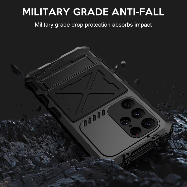 For Samsung Galaxy S23 Ultra 5G R-JUST Life Water-resistant Dustproof Shockproof Phone Case(Black)