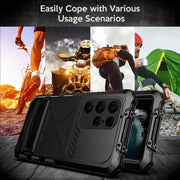 For Samsung Galaxy S23 Ultra 5G R-JUST Life Water-resistant Dustproof Shockproof Phone Case(Black)