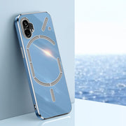 For Nothing Phone 1 XINLI Straight Edge 6D Electroplate TPU Phone Case(Celestial Blue)