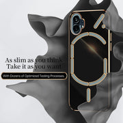 For Nothing Phone 1 XINLI Straight Edge 6D Electroplate TPU Phone Case(Black)