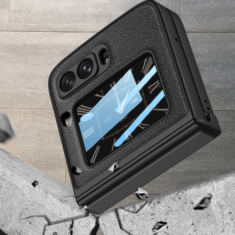 For Motorola Razr 2022 GKK Magnetic Folding Shockproof Leather Phone Case(Black)