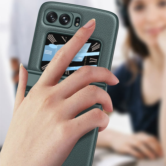 For Motorola Razr 2022 GKK Magnetic Folding Shockproof Leather Phone Case(Black)