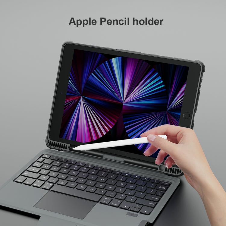 For iPad 10.2 2019/2020/2021 Nillkin Bumper Combo 6 Row Keys Keyboard Case
