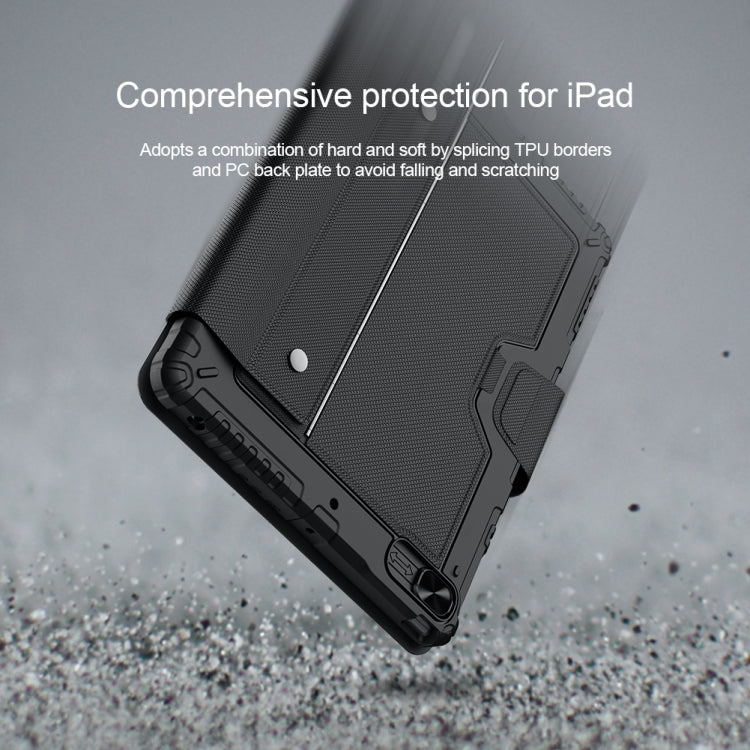 For iPad 10.2 2019/2020/2021 Nillkin Bumper Combo 6 Row Keys Keyboard Case