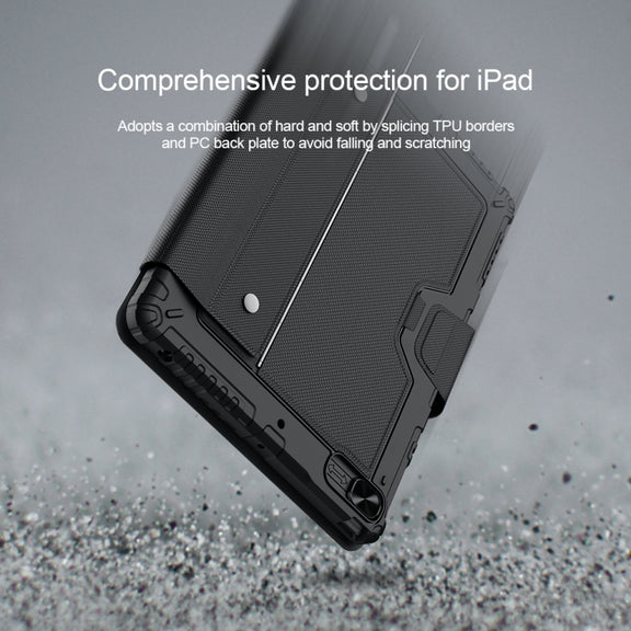 For iPad 10.2 2019/2020/2021 Nillkin Bumper Combo 6 Row Keys Keyboard Case