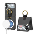 For Samsung Galaxy Z Flip3 5G GKK MagSafe Ultrathin Integrated Shockproof Phone Case with Ring Holder(Black) - Galaxy Phone Cases by GKK | Online Shopping South Africa | PMC TechLife | Buy Now Pay Later Mobicred