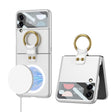 For Samsung Galaxy Z Flip3 5G GKK MagSafe Ultrathin Integrated Shockproof Phone Case with Ring Holder(White) - Galaxy Phone Cases by GKK | Online Shopping South Africa | PMC TechLife | Buy Now Pay Later Mobicred