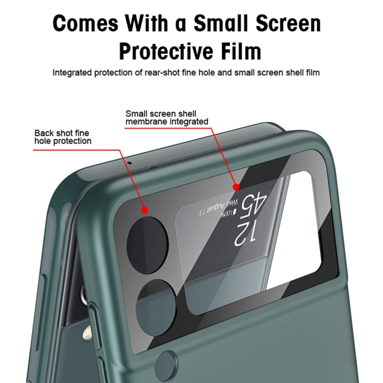 For Samsung Galaxy Z Flip3 5G GKK MagSafe Ultrathin Integrated Shockproof Phone Case with Ring Holder(Green)