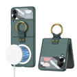 For Samsung Galaxy Z Flip4 GKK MagSafe Ultrathin Integrated Shockproof Phone Case with Ring Holder(Green) - Galaxy Z Flip4 5G Cases by GKK | Online Shopping South Africa | PMC TechLife | Buy Now Pay Later Mobicred