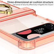 For Samsung Galaxy Z Flip4 GKK MagSafe Airbag Hinge Shockproof Phone Case with Ring Holder(Black)