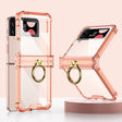 For Samsung Galaxy Z Flip4 GKK Airbag Hinge Shockproof Phone Case with Ring Holder(Orange) - free shipping - PMC TechLife - Order now!