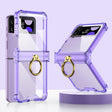 For Samsung Galaxy Z Flip4 GKK Airbag Hinge Shockproof Phone Case with Ring Holder(Purple) - Galaxy Z Flip4 5G Cases by GKK | Online Shopping South Africa | PMC TechLife | Buy Now Pay Later Mobicred