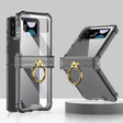 For Samsung Galaxy Z Flip4 GKK Airbag Hinge Shockproof Phone Case with Ring Holder(Black) - Galaxy Z Flip4 5G Cases by GKK | Online Shopping South Africa | PMC TechLife