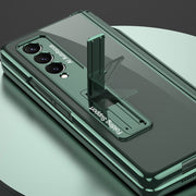 For Samsung Galaxy Z Fold3 5G GKK Magnetic Fold Hinge Shockproof Phone Case with Pen Slots(Silver)