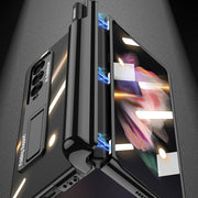 For Samsung Galaxy Z Fold3 5G GKK Magnetic Fold Hinge Shockproof Phone Case with Pen Slots(Silver)