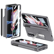 For Samsung Galaxy Z Fold3 5G GKK Full Coverage Magnetic Fold Hinge Shockproof Phone Case with Pen Slots(Grey)
