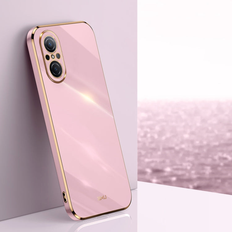 For Huawei nova 9 SE XINLI Straight Edge 6D Electroplate TPU Phone Case(Cherry Purple)
