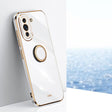 For Huawei nova 10 XINLI Straight Edge 6D Electroplate TPU Phone Case with Ring Holder(White) - free shipping - PMC TechLife - Order now!