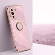 For Huawei nova 10 Pro XINLI Straight Edge 6D Electroplate TPU Phone Case with Ring Holder(Cherry Purple) - free shipping - PMC TechLife - Order now!