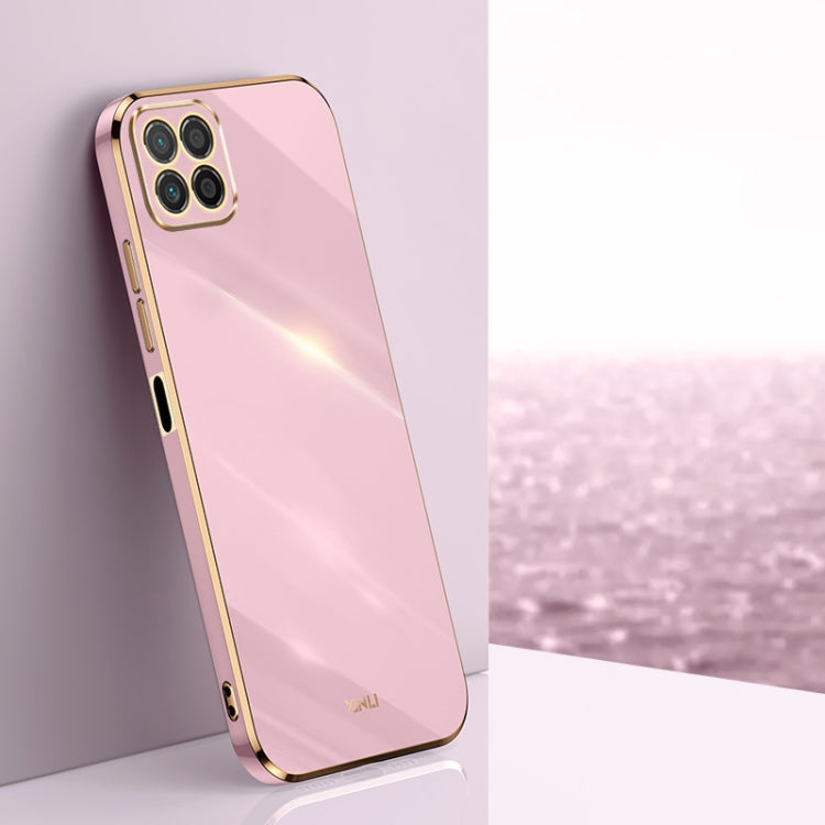 For Honor X8 5G XINLI Straight Edge 6D Electroplate TPU Phone Case(Cherry Purple)