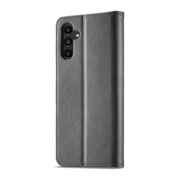 For Samsung Galaxy A54 5G LC.IMEEKE Calf Texture Leather Phone Case(Grey)