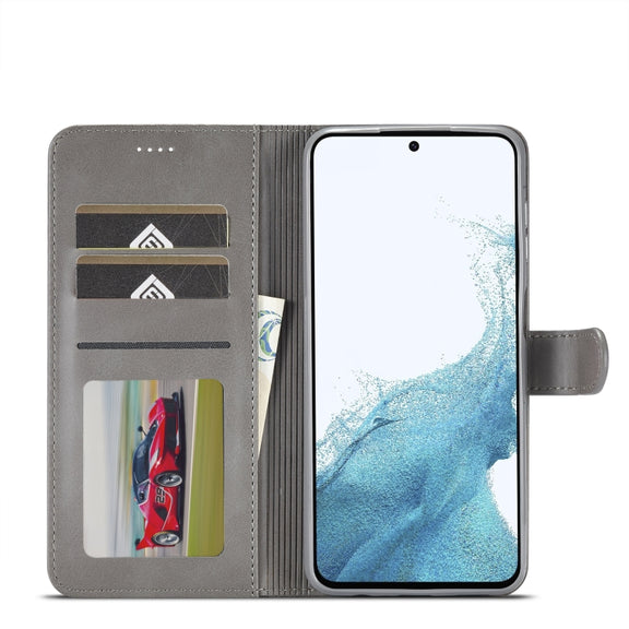For Samsung Galaxy A54 5G LC.IMEEKE Calf Texture Leather Phone Case(Grey)