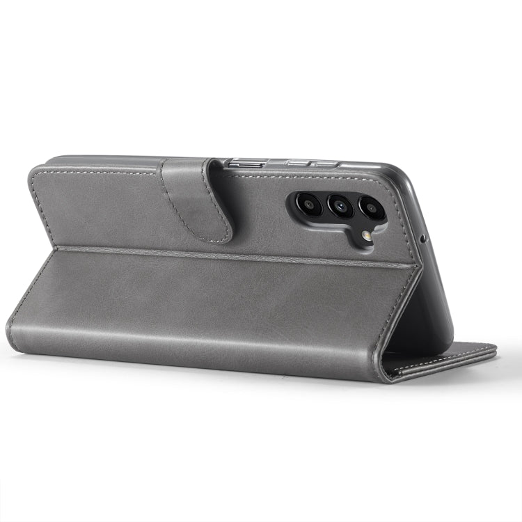 For Samsung Galaxy A54 5G LC.IMEEKE Calf Texture Leather Phone Case(Grey)