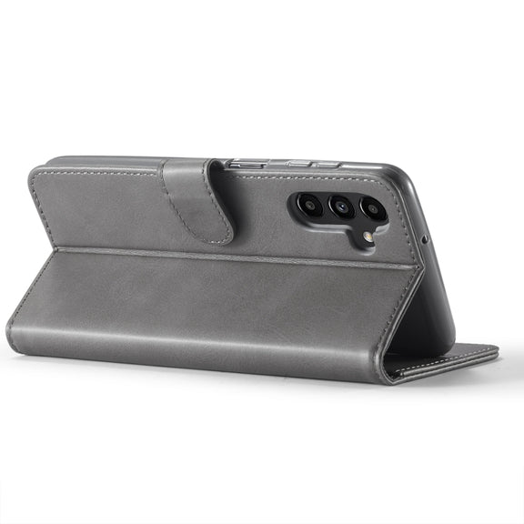 For Samsung Galaxy A54 5G LC.IMEEKE Calf Texture Leather Phone Case(Grey)