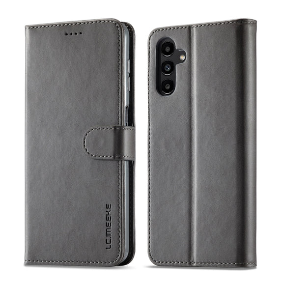 For Samsung Galaxy A54 5G LC.IMEEKE Calf Texture Leather Phone Case(Grey)