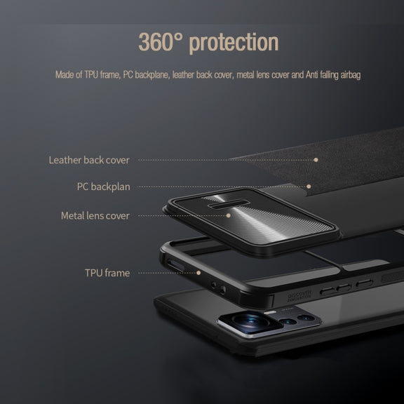 For Xiaomi 12T Pro NILLKIN PC + TPU Phone Case(Blue)