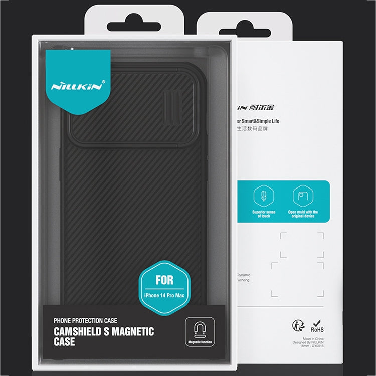 For iPhone 14 Pro Max NILLKIN CamShield S Magnetic Magsafe Case(Green)