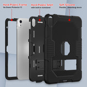 For iPad 2025 / 2022 Contrast Color Robot Silicone + PC Tablet Cas(Black)