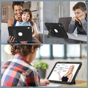 For iPad 2025 / 2022 Contrast Color Robot Silicone + PC Tablet Cas(Black)
