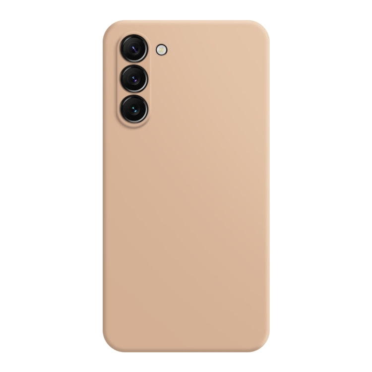 For Samsung Galaxy S23+ 5G Imitation Liquid Silicone Phone Case(Apricot)
