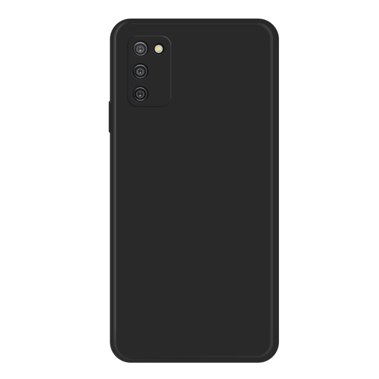 For Samsung Galaxy A03s EU Version Imitation Liquid Silicone Phone Case(Black)