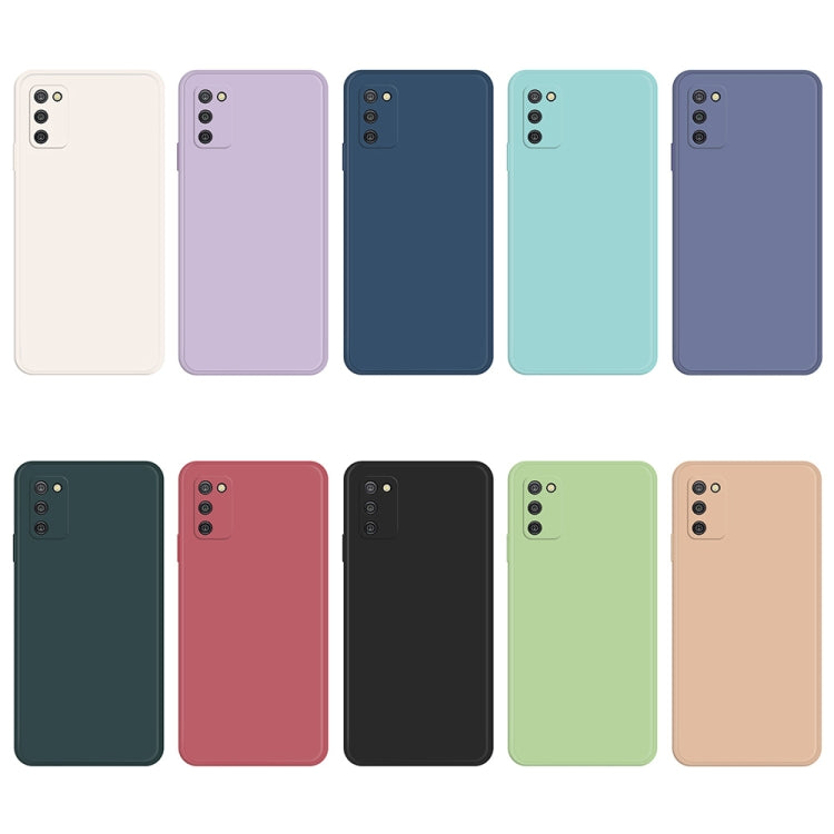 For Samsung Galaxy A03s EU Version Imitation Liquid Silicone Phone Case(Black)