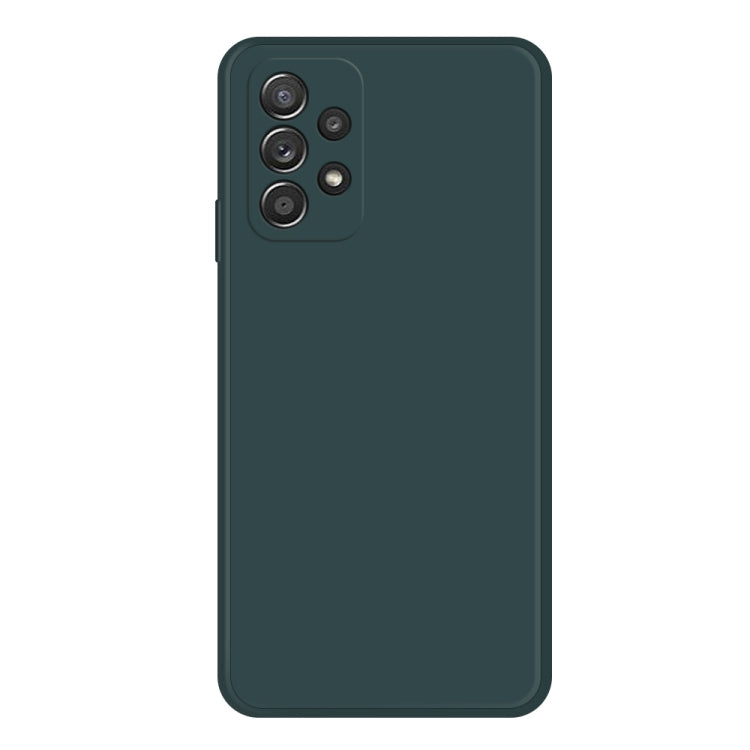 For Samsung Galaxy A52/A52s 5G Imitation Liquid Silicone Phone Case(Dark Green)