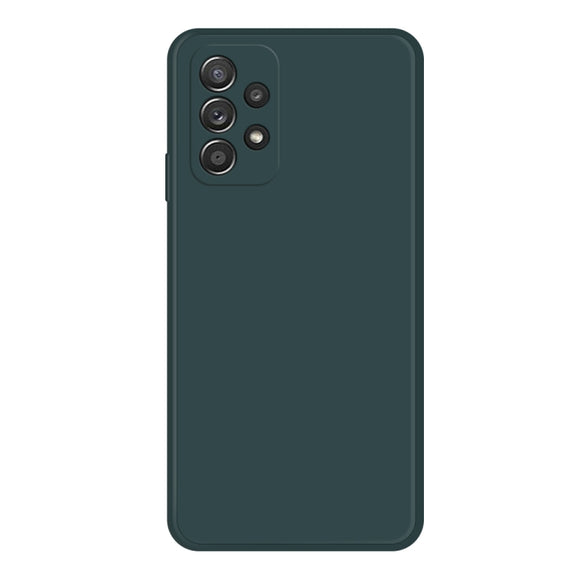 For Samsung Galaxy A52/A52s 5G Imitation Liquid Silicone Phone Case(Dark Green)
