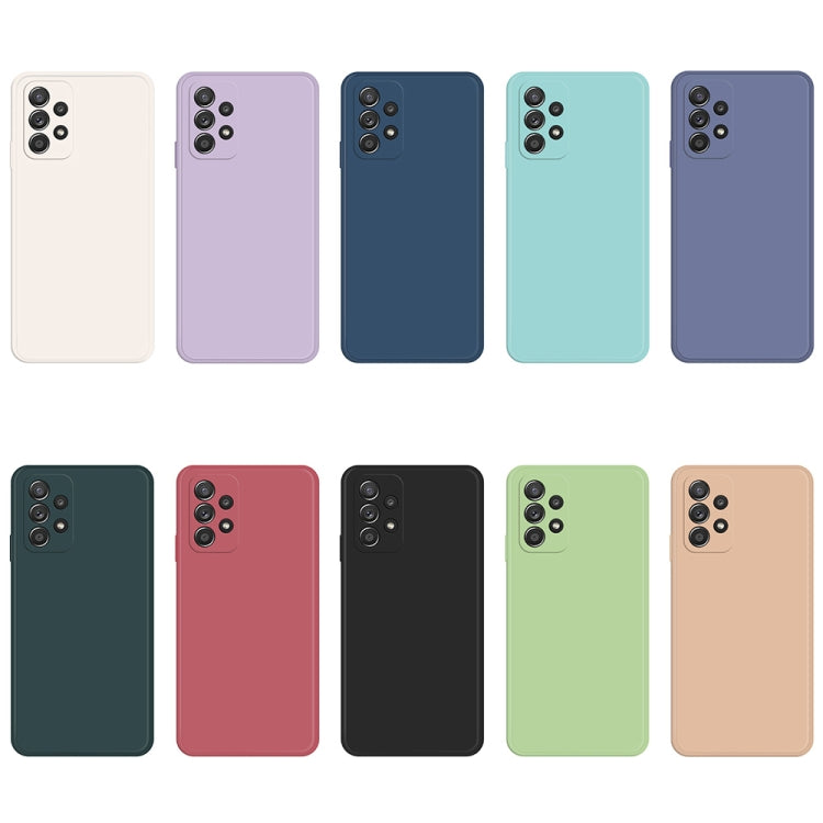 For Samsung Galaxy A52/A52s 5G Imitation Liquid Silicone Phone Case(Dark Green)