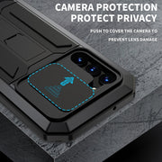 For Samsung Galaxy S23+ 5G R-JUST Sliding Camera Design Life Water-resistant Dustproof Shockproof Phone Case(Black)