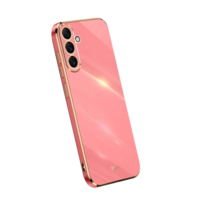 For Samsung Galaxy A54 5G XINLI Straight Edge 6D Electroplate TPU Phone Case(Hawthorn Red)