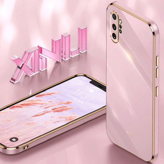 For Samsung Galaxy Note10+ XINLI Straight Edge 6D Electroplate TPU Phone Case(Black)