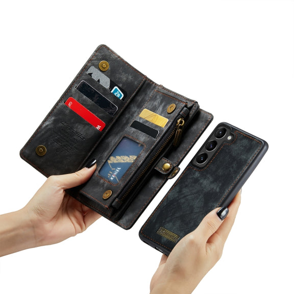 For Samsung Galaxy S23+ 5G CaseMe 008 Detachable Multifunctional Leather Phone Case(Black)