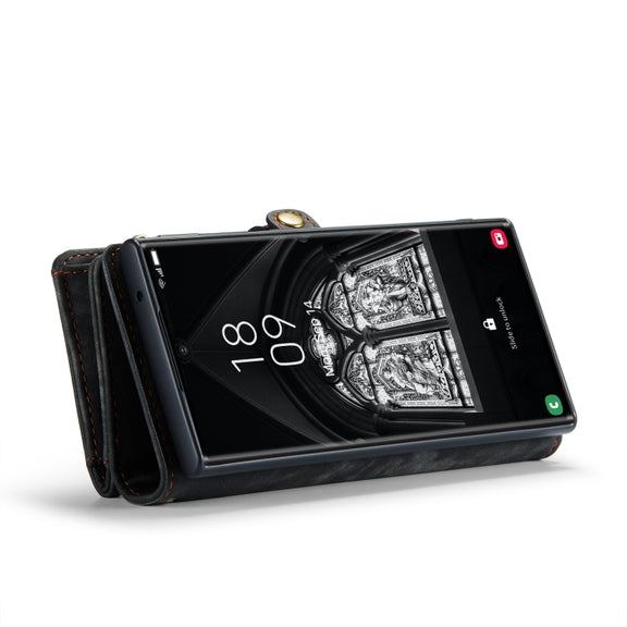 For Samsung Galaxy S23 Ultra 5G CaseMe 008 Detachable Multifunctional Leather Phone Case(Black)