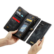 For Samsung Galaxy S23 Ultra 5G CaseMe 008 Detachable Multifunctional Leather Phone Case(Black)